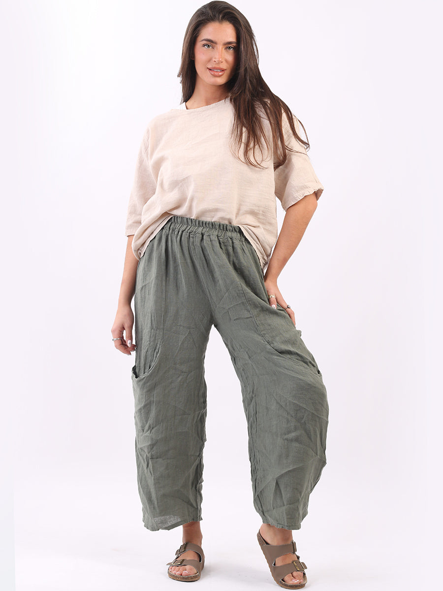 Relaxed Fit Straight Cotton Pants