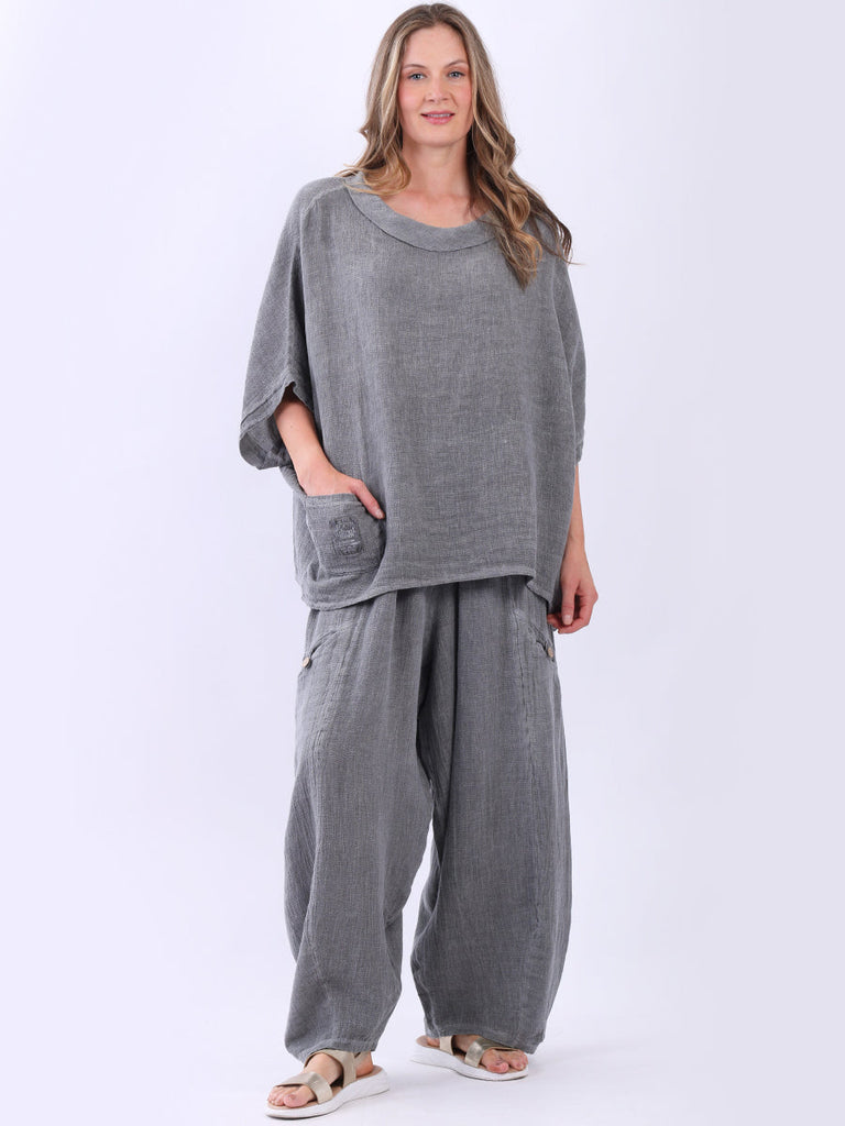 Vintage Linen Top Charcoal