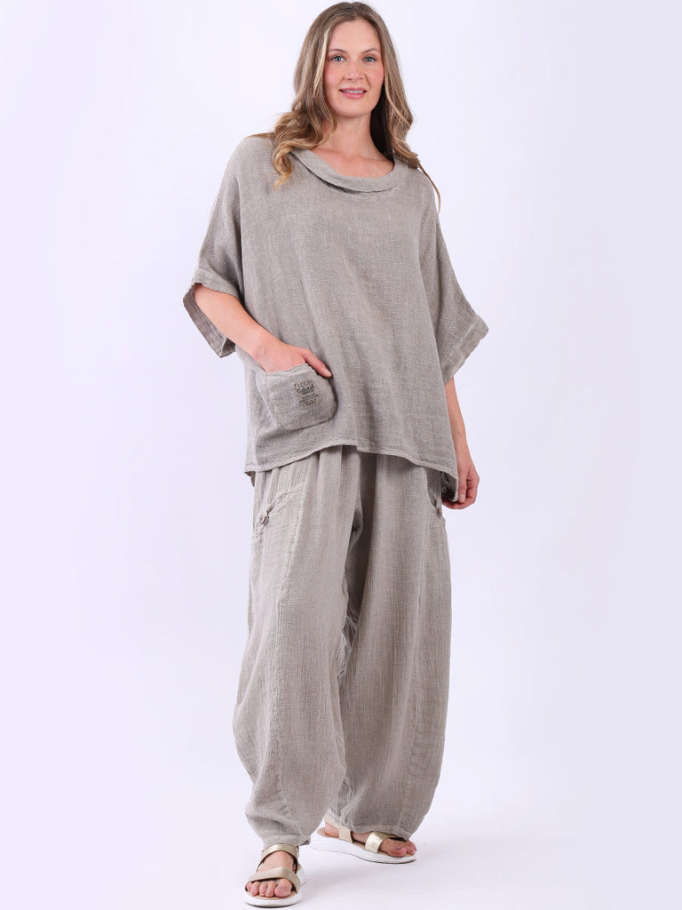 Vintage Linen Top Mocha