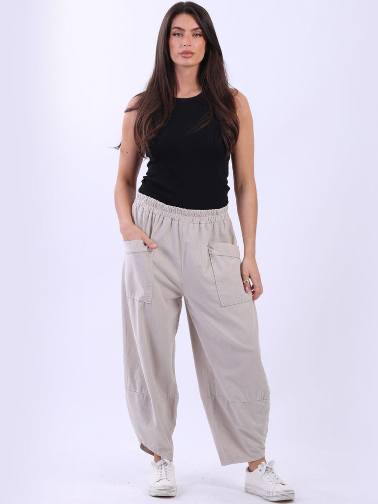 Cotton Corduroy Trouser Beige