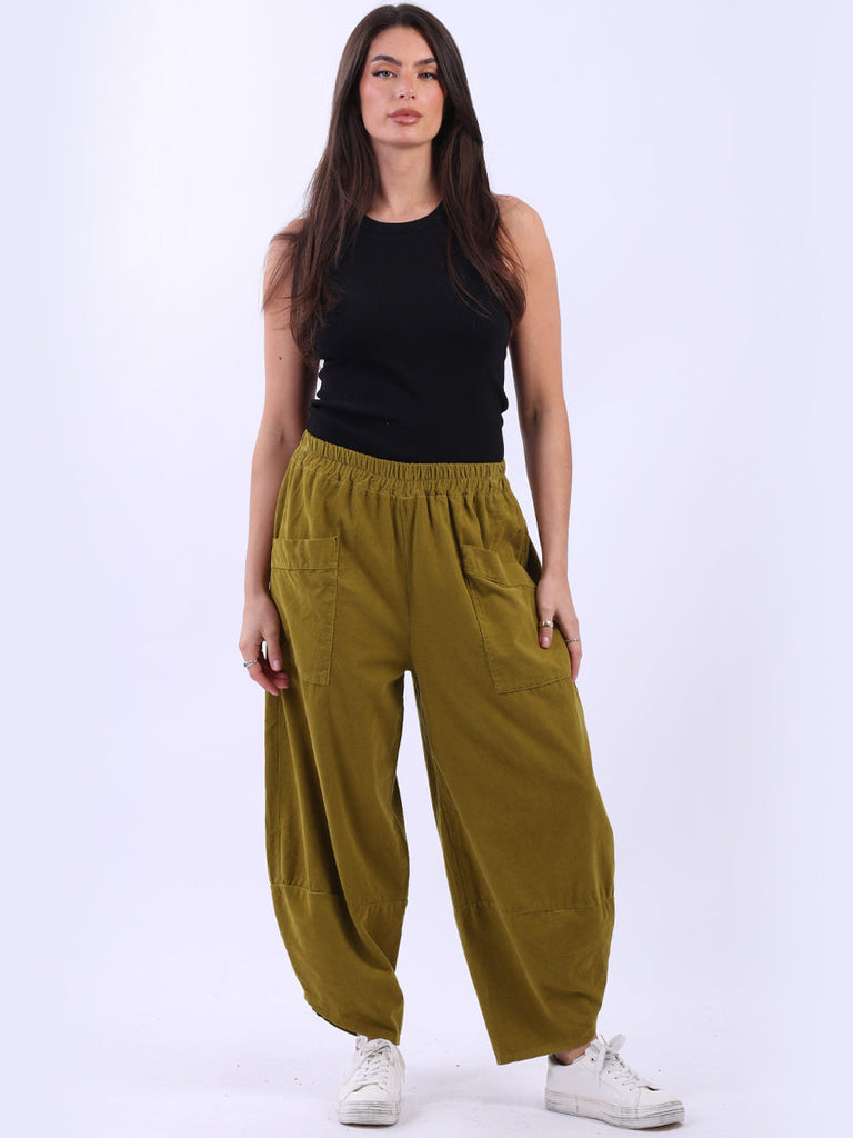 Cotton Corduroy Trouser Olive