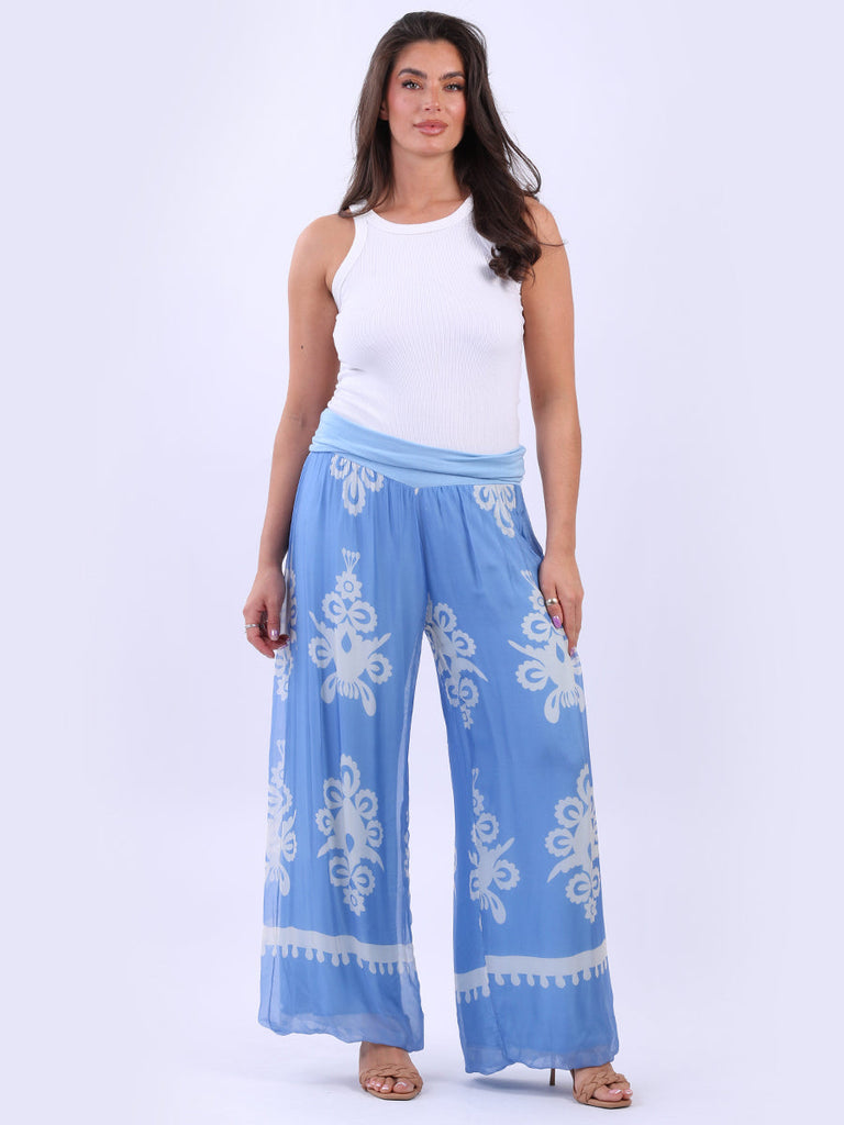 Women Silk Trouser Denim