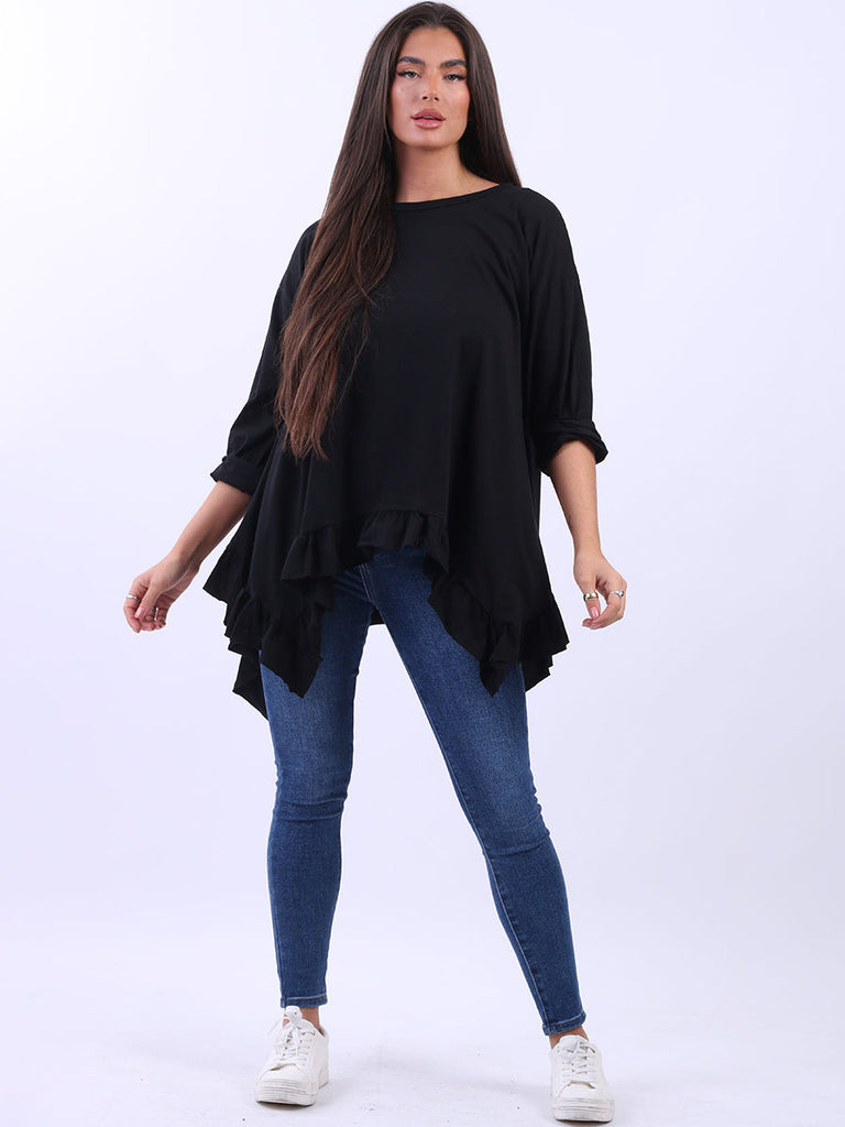 Cotton Tunic Top Black