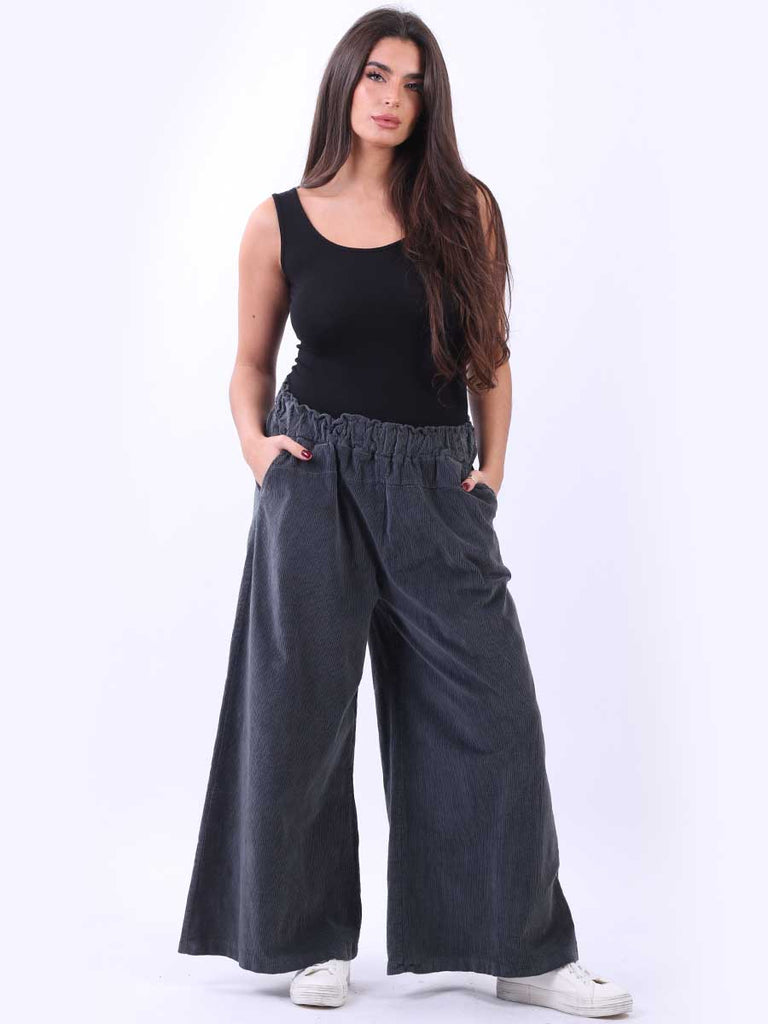 Cotton Corduroy Trouser Charcoal