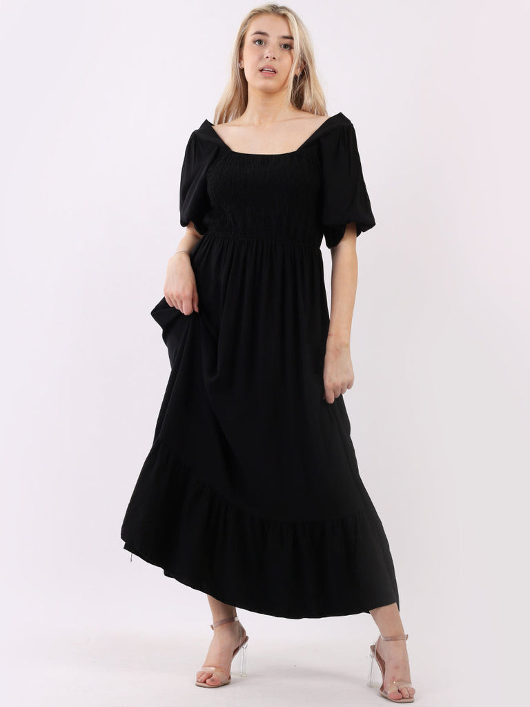Plain Maxi Dress Black