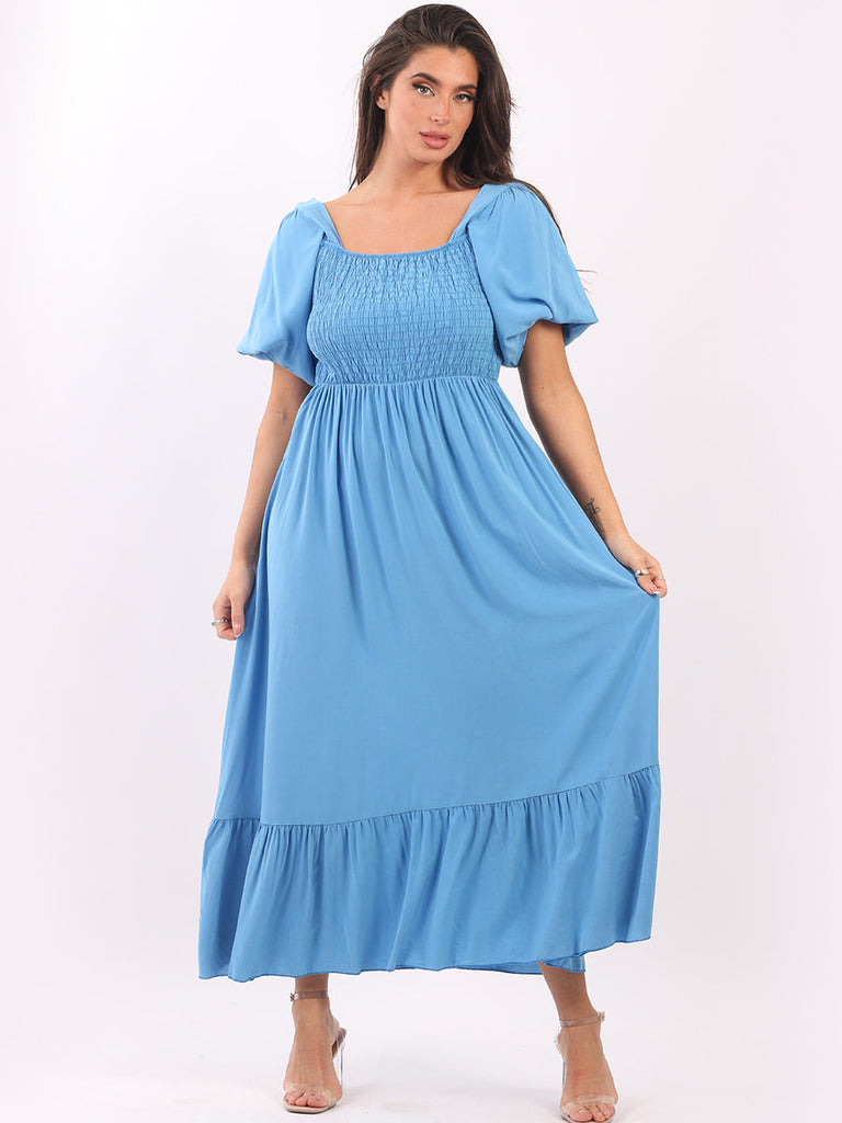 Plain Maxi Dress Denim