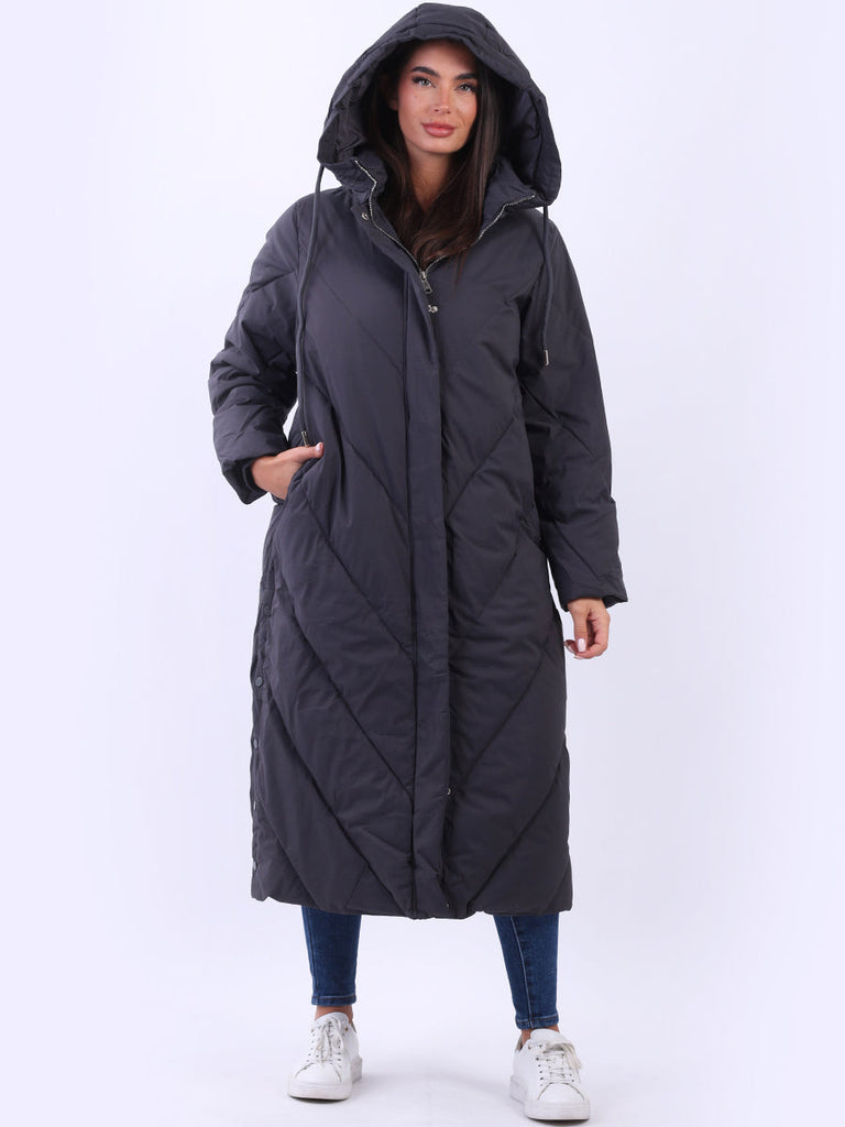 Women Puffer Jacket Charcoal