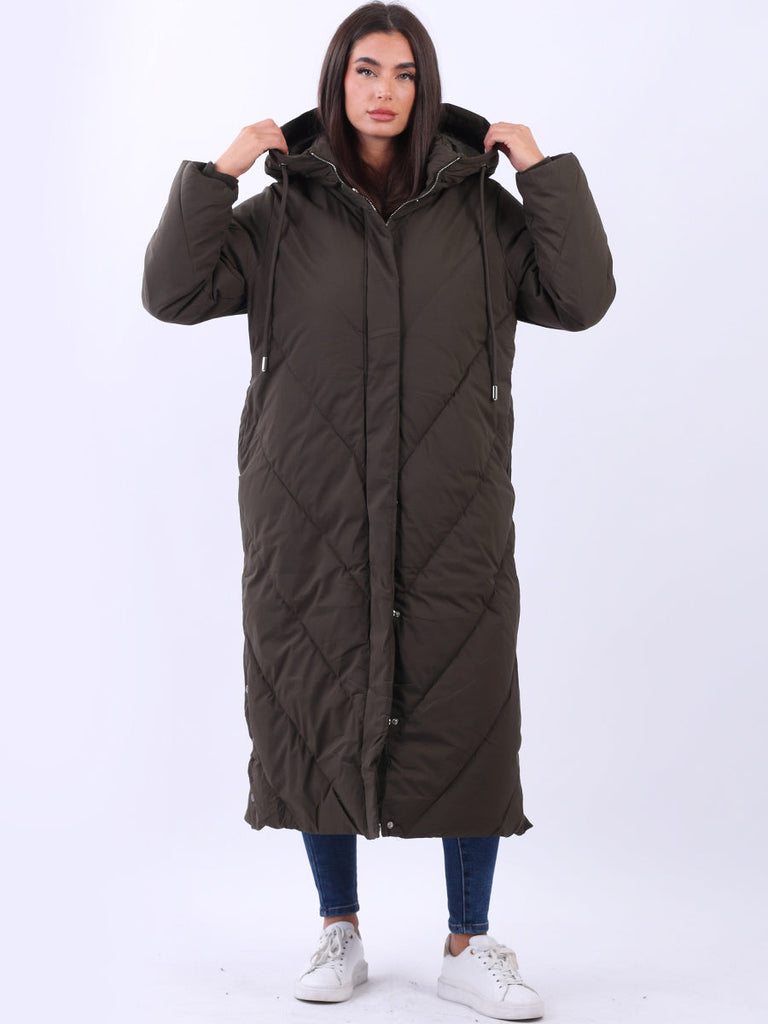 Women Puffer Jacket Khaki