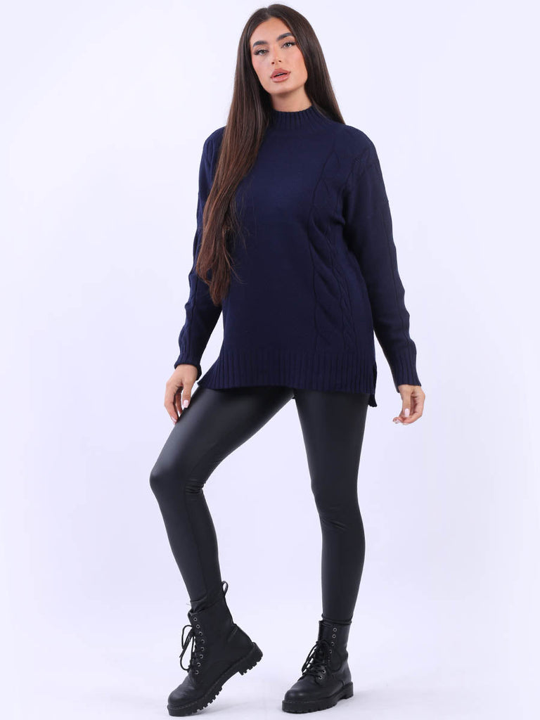 Women Knitted Jumper Navy