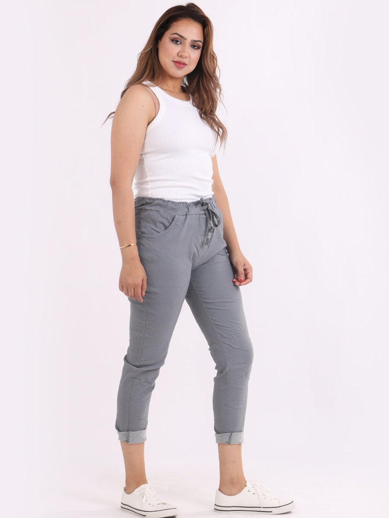 Plain Magic Pants Dark Grey