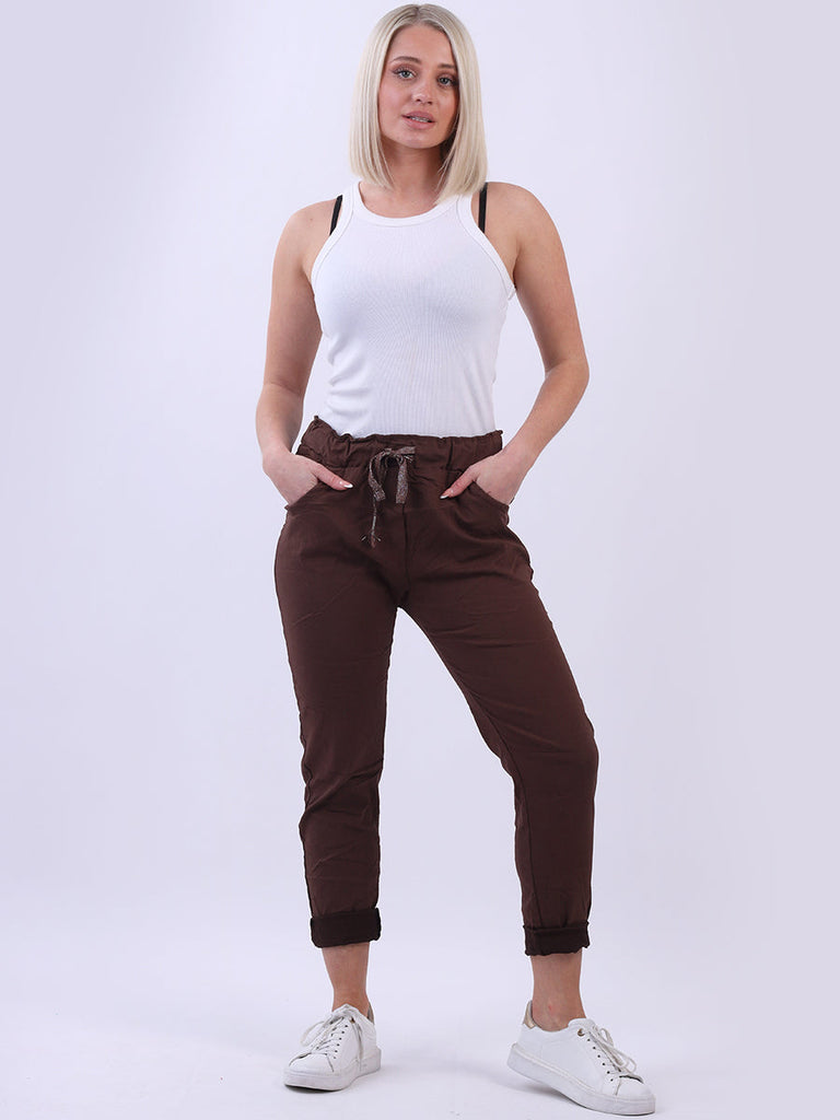 Plain Magic Pants Dark Mocha 