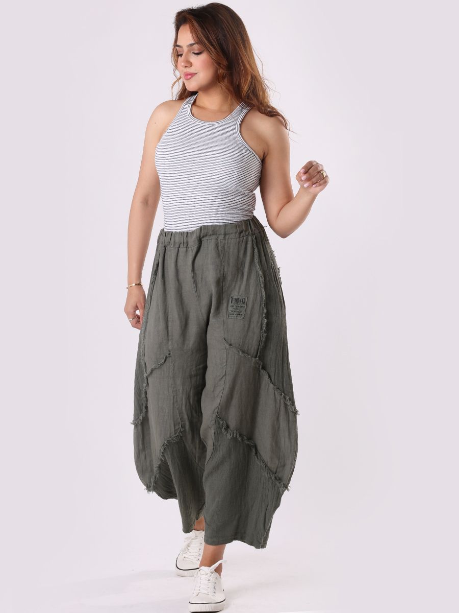 Relaxed Fit Ladies Cotton Trouser